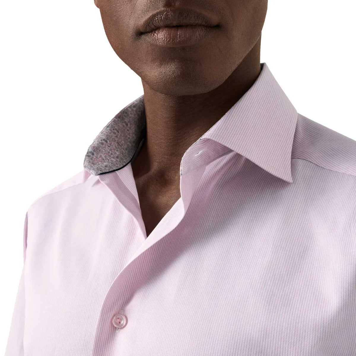 Eton - Pink Fine Striped Signature Twill Slim Fit Shirt L/S SHIRTS Eton