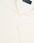 Robert Old - Cream Cotton Structured Knitted Polo Shirt S/S POLOS Robert Old