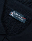 Robert Old - Navy Cotton Structured Knitted Polo Shirt S/S POLOS Robert Old