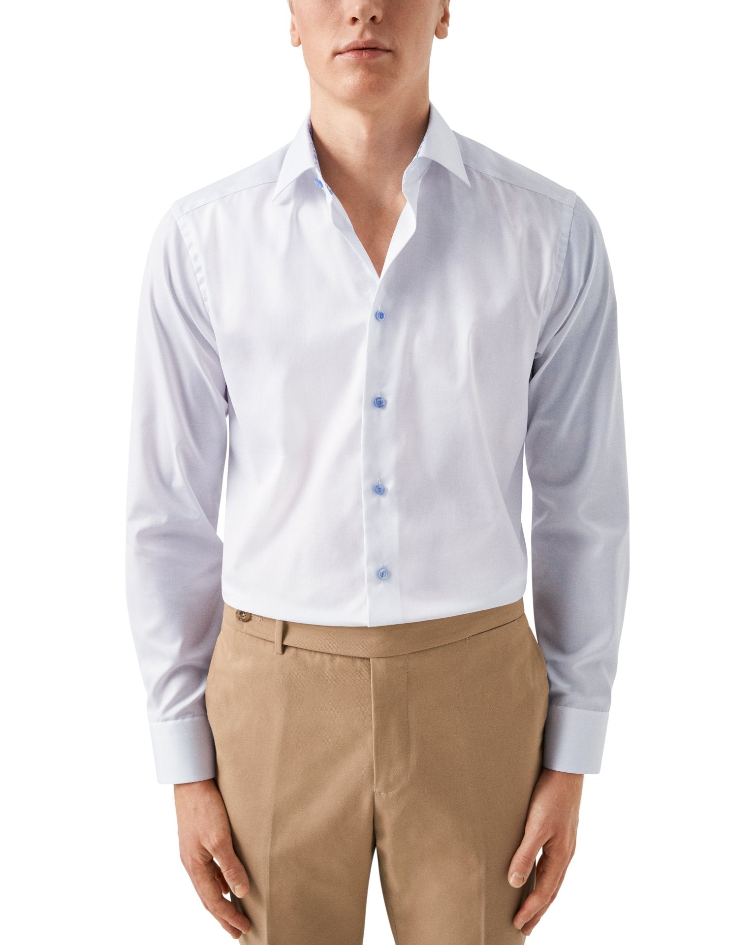 Eton - White Contrast Signature Twill Slim Fit Shirt L/S SHIRTS Eton