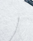 Robert Old - Light Grey Knitted Linen and Cotton Textured Crew Neck T-Shirt TEE SHIRTS Robert Old