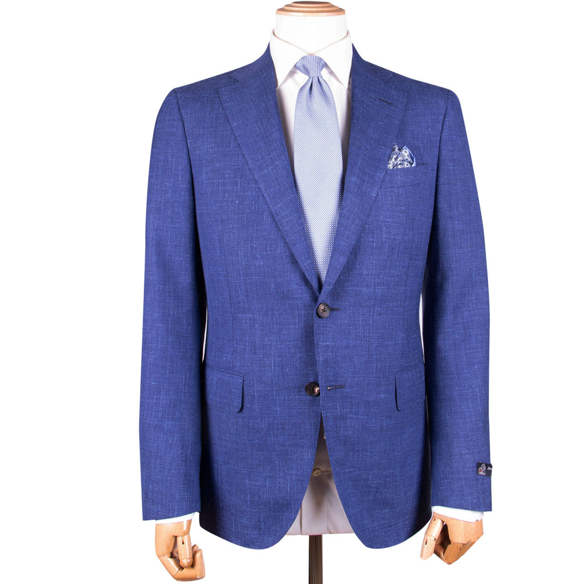 Blue Loro Piana Check Wool, Linen and Silk Suit SUITS Robert Old