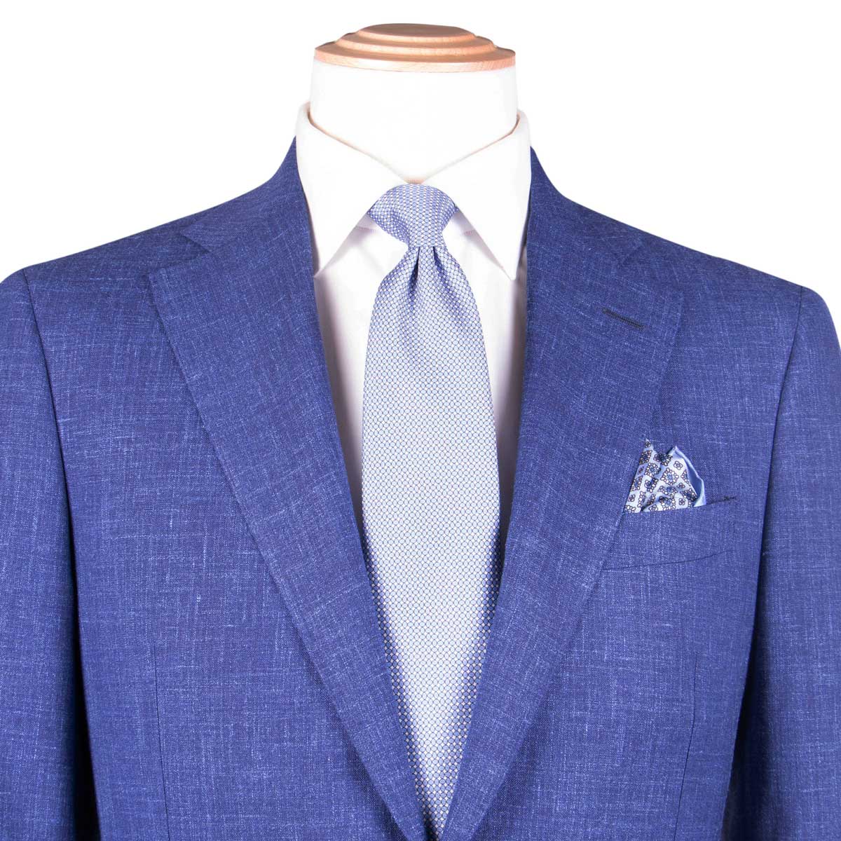 Blue Loro Piana Check Wool, Linen and Silk Suit SUITS Robert Old