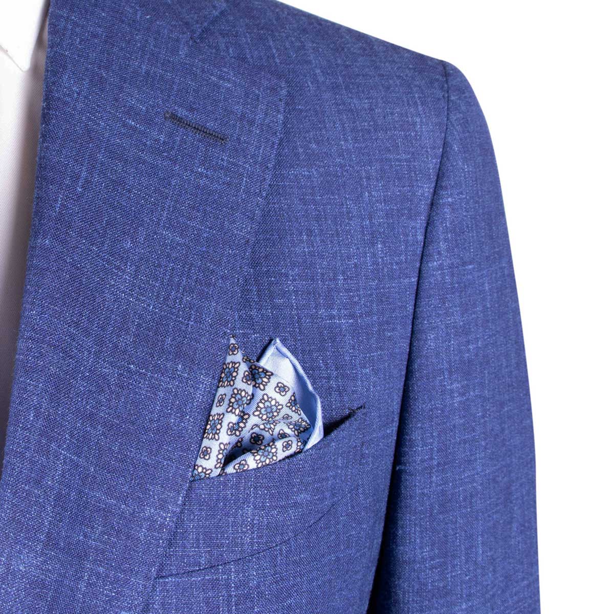 Blue Loro Piana Check Wool, Linen and Silk Suit SUITS Robert Old