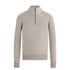 Belstaff - Chrome Grey Kilmington Merino Wool Quarter Zip Sweater KNITWEAR Belstaff