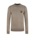 Belstaff - Clay Brown Watch Crewneck Merino Wool Sweater KNITWEAR Belstaff