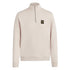 Belstaff - Moonbeam Cream Quarter Zip Cotton Sweatshirt SWEATS Belstaff