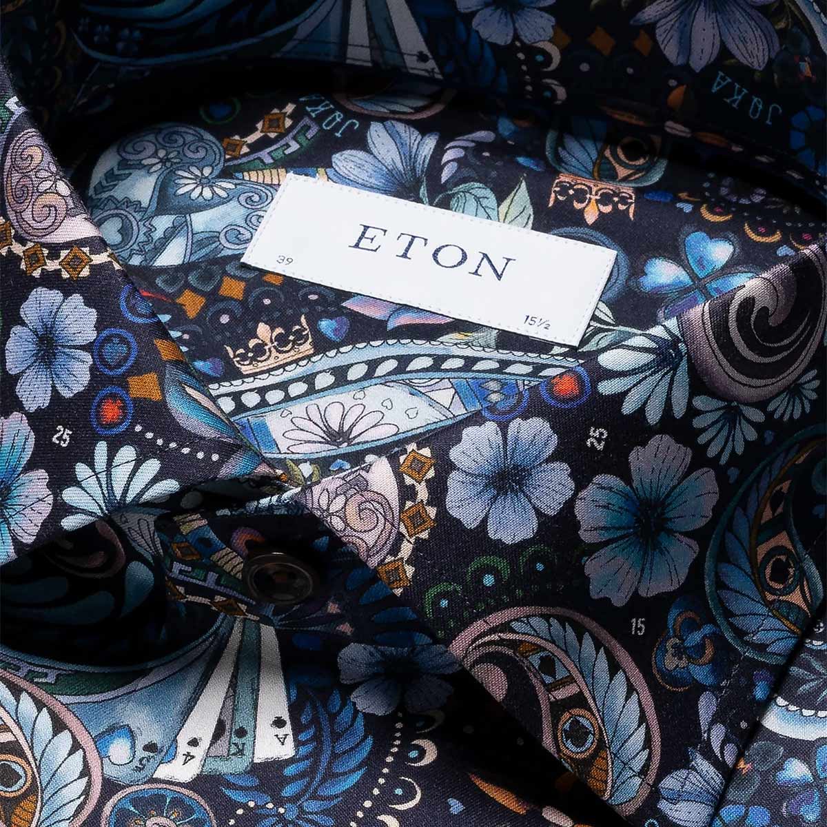 Eton - Blue Motif Signature Twill Contemporary Fit Shirt L/S SHIRTS Eton