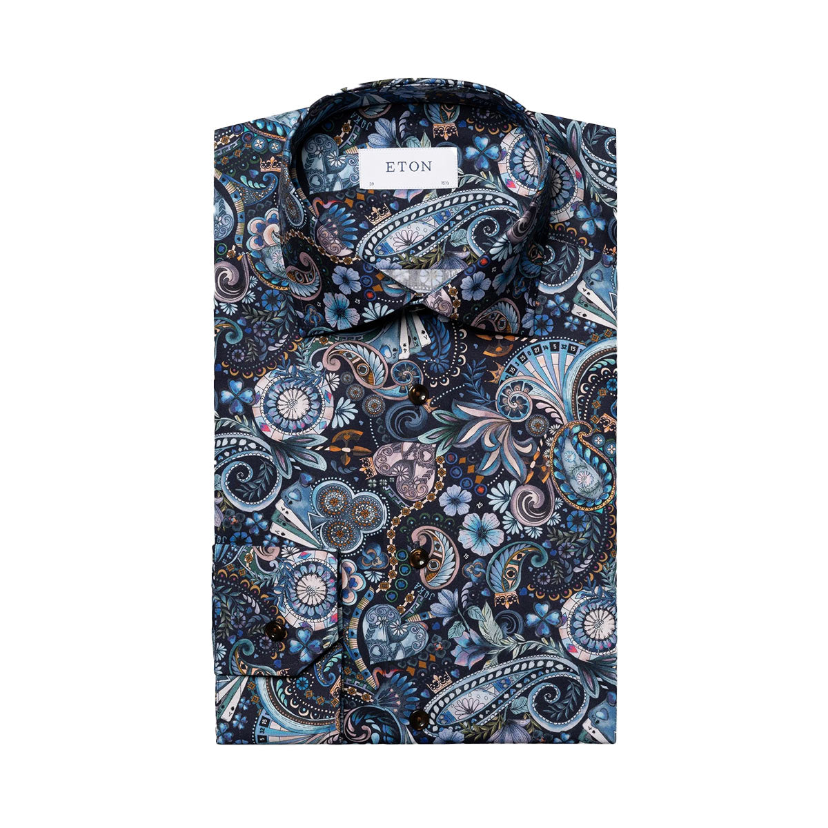 Eton - Blue Motif Signature Twill Contemporary Fit Shirt L/S SHIRTS Eton