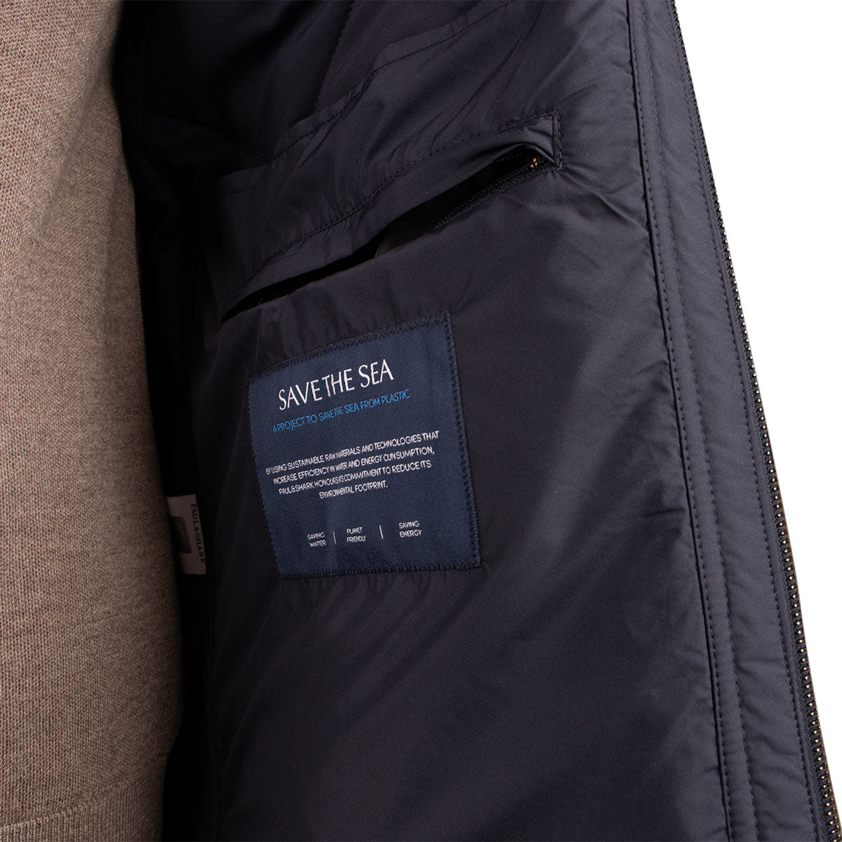 Paul &amp; Shark - Navy Alcantara Quilted Jacket BLOUSONS Paul &amp; Shark