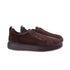 Santoni - Dark Brown Tumbled Leather Slip-on Sneaker SHOES Santoni