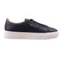 Santoni - Navy Double Buckle Tumbled Leather Sneaker SHOES Santoni