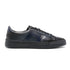 Santoni - Navy Leather Double Buckle Sneaker SHOES Santoni