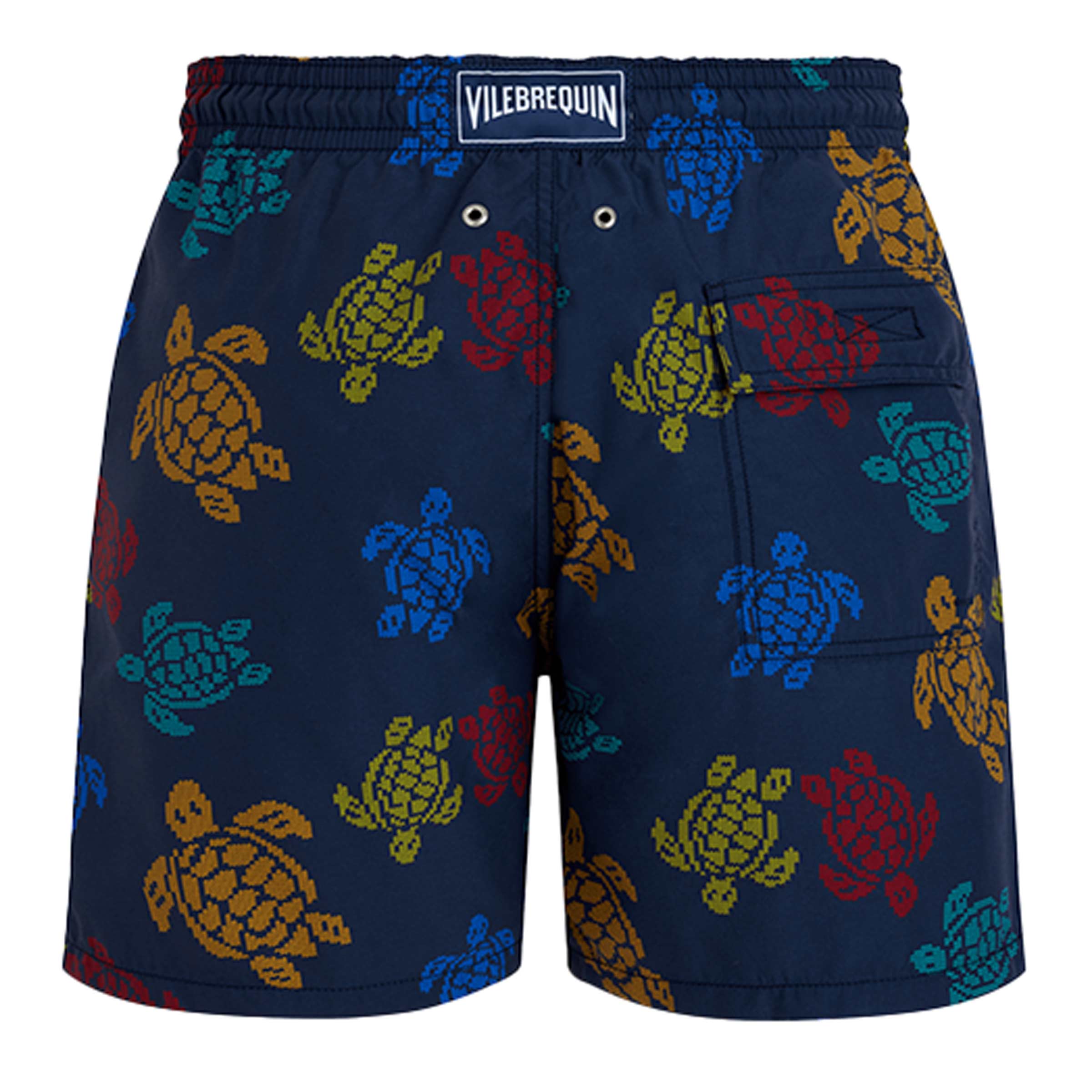 Vilebrequin - Navy 'Moorea' Ronde des Tortues Tricot Swim Shorts SWIMWEAR Vilebrequin