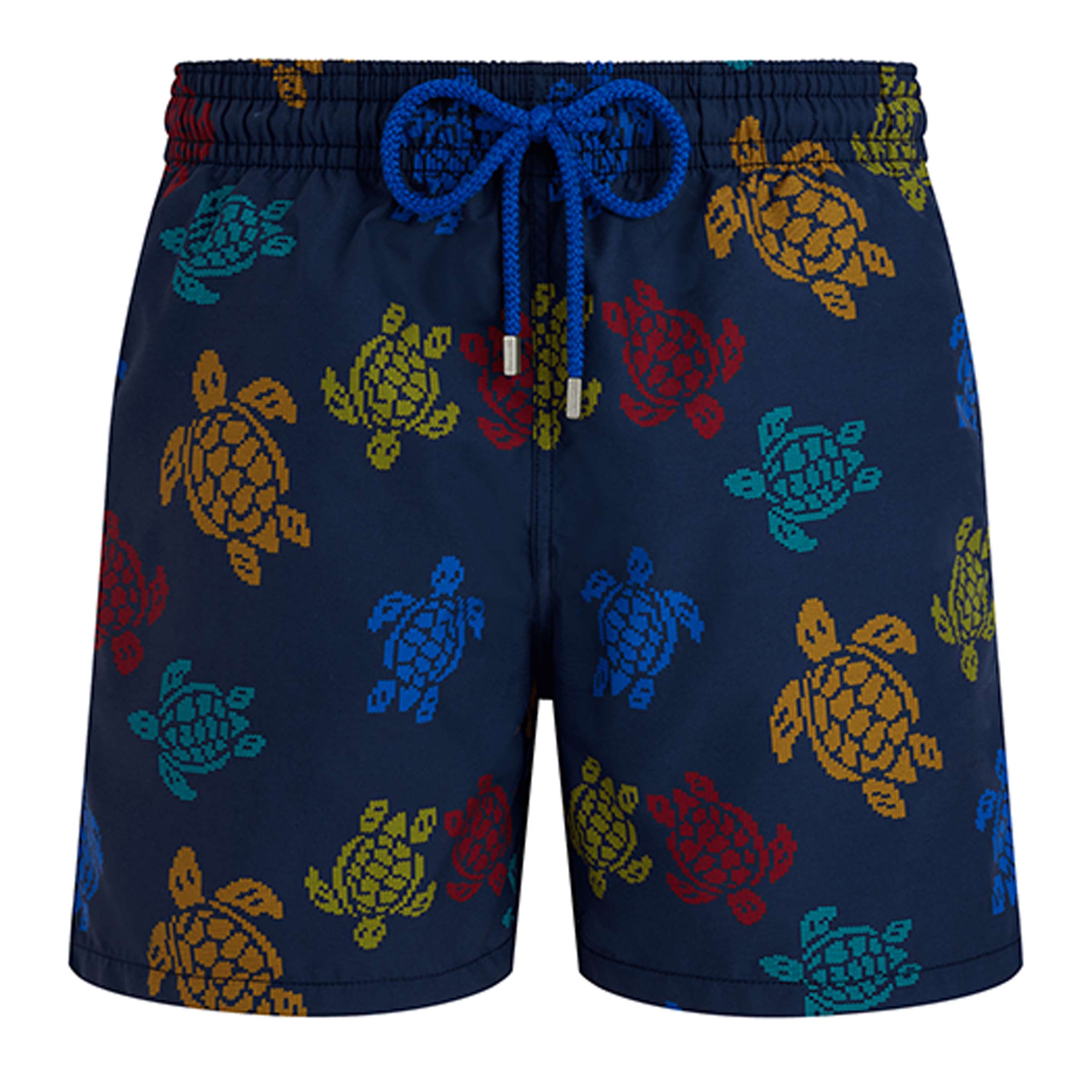 Vilebrequin - Navy 'Moorea' Ronde des Tortues Tricot Swim Shorts SWIMWEAR Vilebrequin