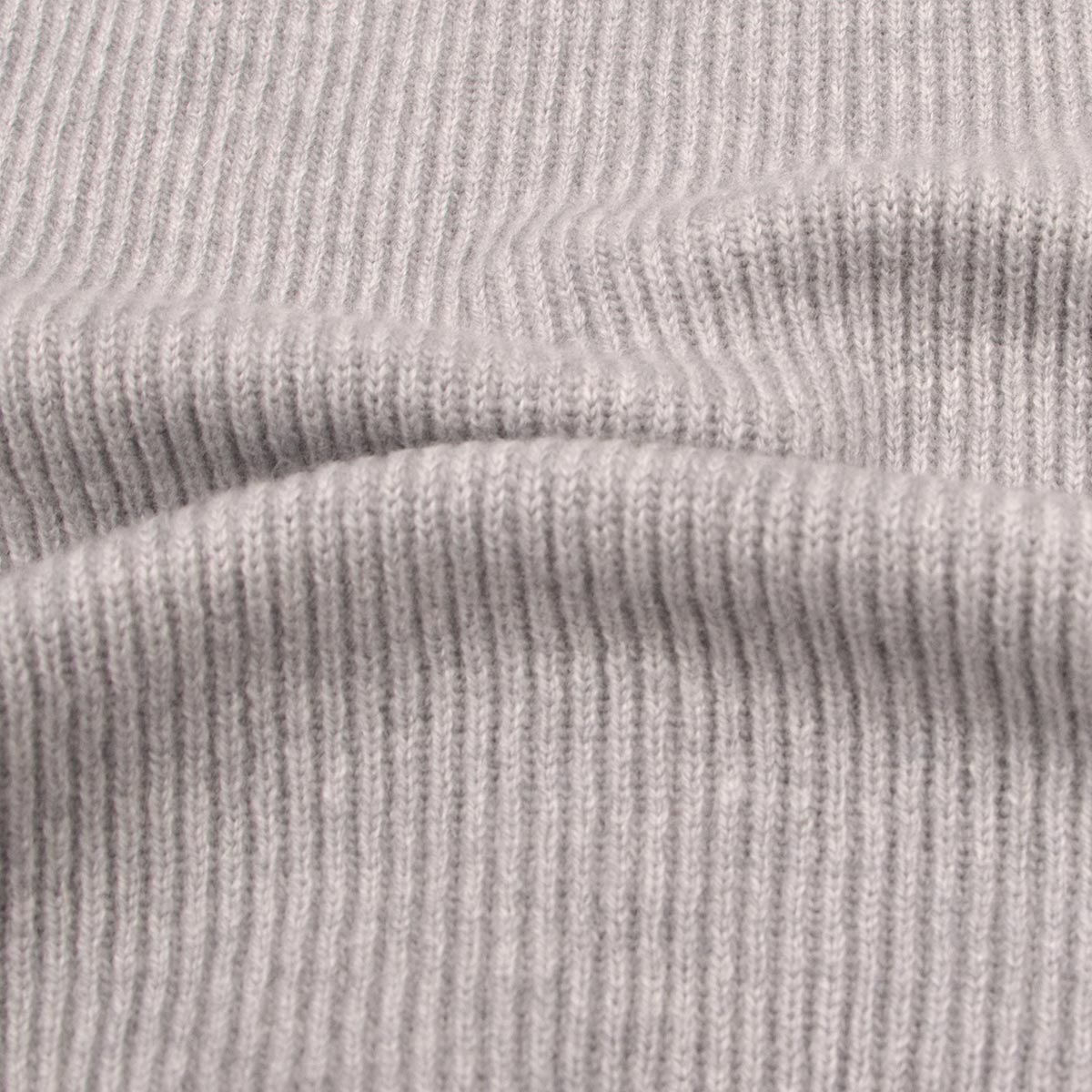 Grey Button Neck Wool & Cashmere Sweater KNITWEAR Robert Old