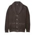 Fedeli - Brown Shawl Neck Merino Wool Cardigan KNITWEAR FEDELI