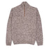 Fedeli - Brown Mixed Marl Cashmere Zip-neck Sweater KNITWEAR FEDELI