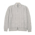Fedeli - Grey Cable Knit Zip Wool and Cashmere Cardigan KNITWEAR FEDELI