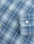 Fedeli - Blue Check 'Alberto' Slim Fit Brushed Cotton Long Sleeve Shirt