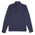 Fedeli - Navy Blue 'Bell' Long Sleeve Jersey Wool Polo Shirt RUGBY/LS POLOS FEDELI