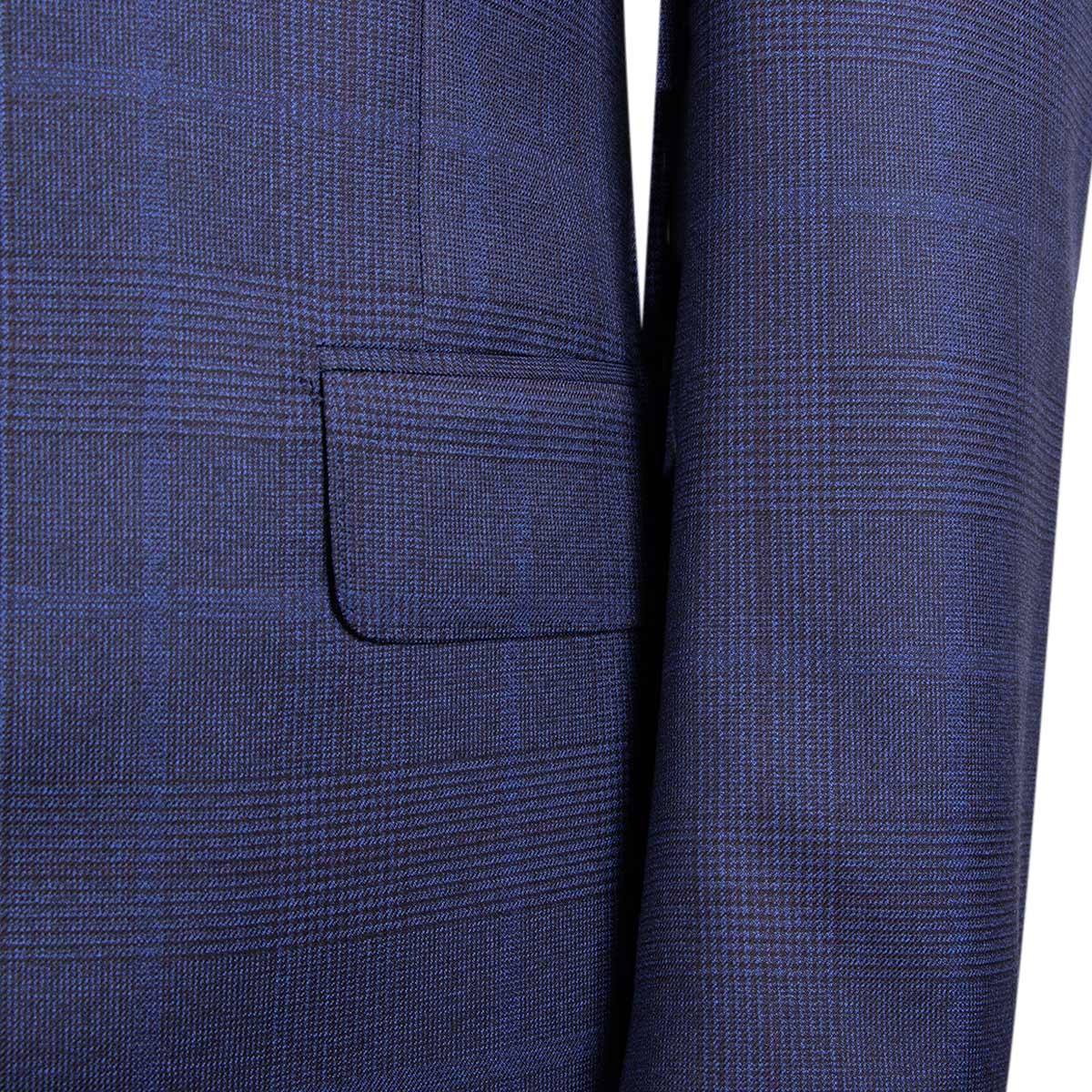 Navy Check Super 130's Wool Suit SUITS Robert Old