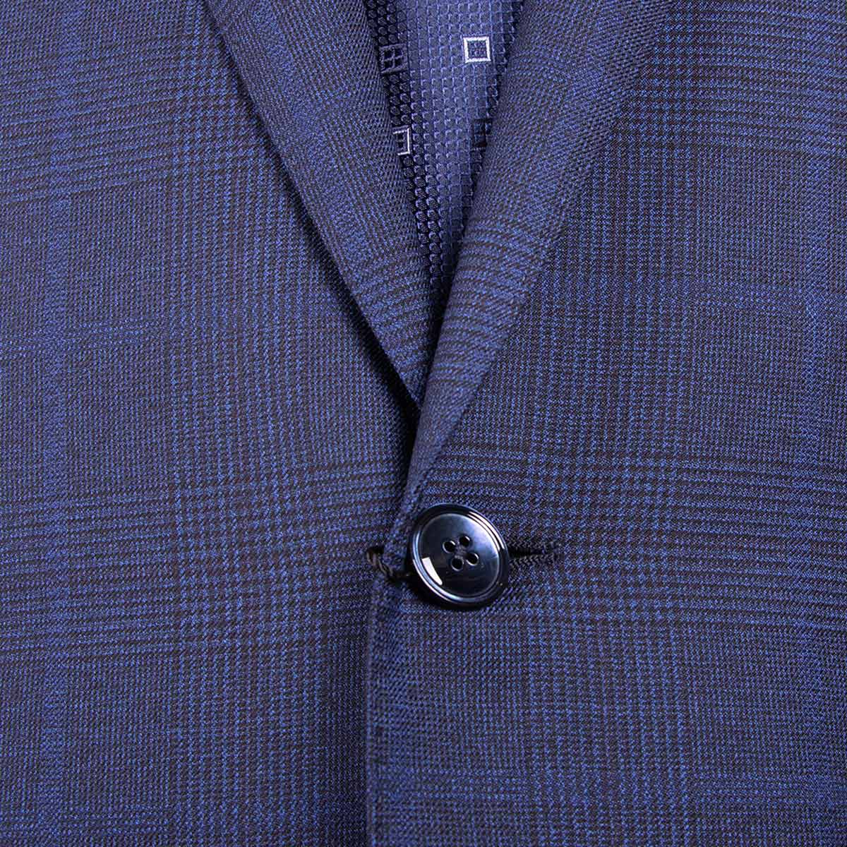 Navy Check Super 130&#39;s Wool Suit SUITS Robert Old