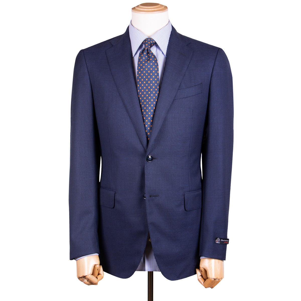 Navy Weave Super 130's Wool Suit SUITS Robert Old