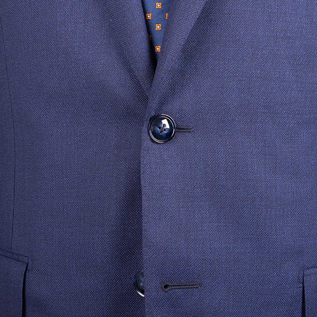 Navy Weave Super 130&#39;s Wool Suit SUITS Robert Old