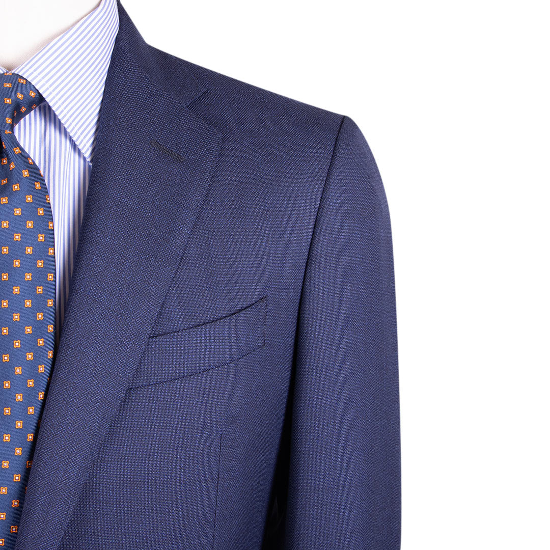 Navy Weave Super 130's Wool Suit SUITS Robert Old