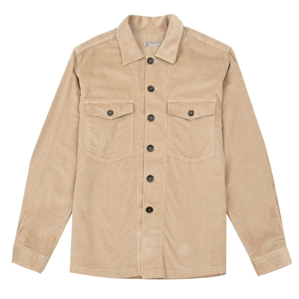 Beige Cotton Corduroy Overshirt L/S SHIRTS Robert Old