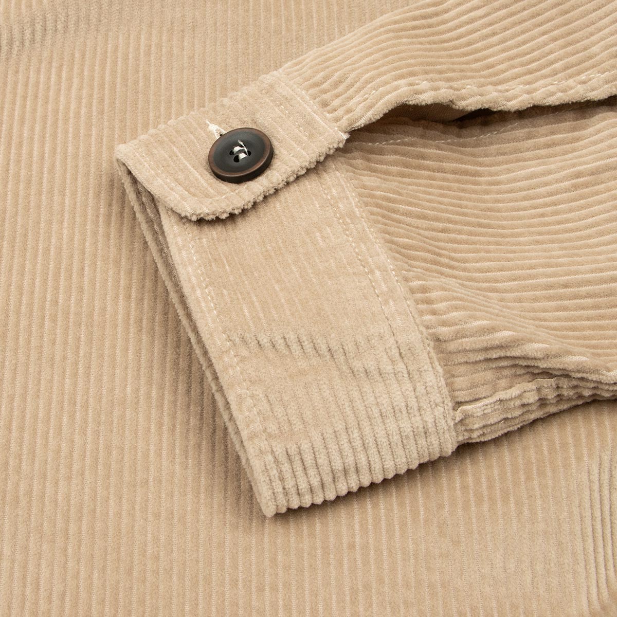 Beige Cotton Corduroy Overshirt L/S SHIRTS Robert Old