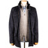 Navy Goat Suede Mid-length Field Jacket LEATHERS Robert Old