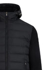 Sandbanks - Black Outlander Polar Fleece Hooded Hybrid Jacket