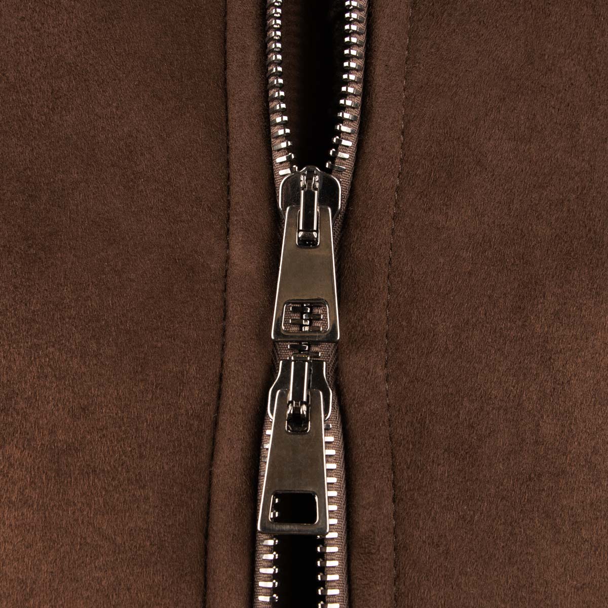 Brown Suede Shearling-lined Bomber Jacket LEATHERS Robert Old