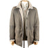 Khaki Green Shearling Mid Length Leather Jacket LEATHERS Robert Old