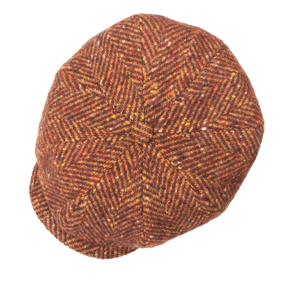 Stetson - Rust Hatteras Herringbone Flat Cap CAPS & HATS Stetson
