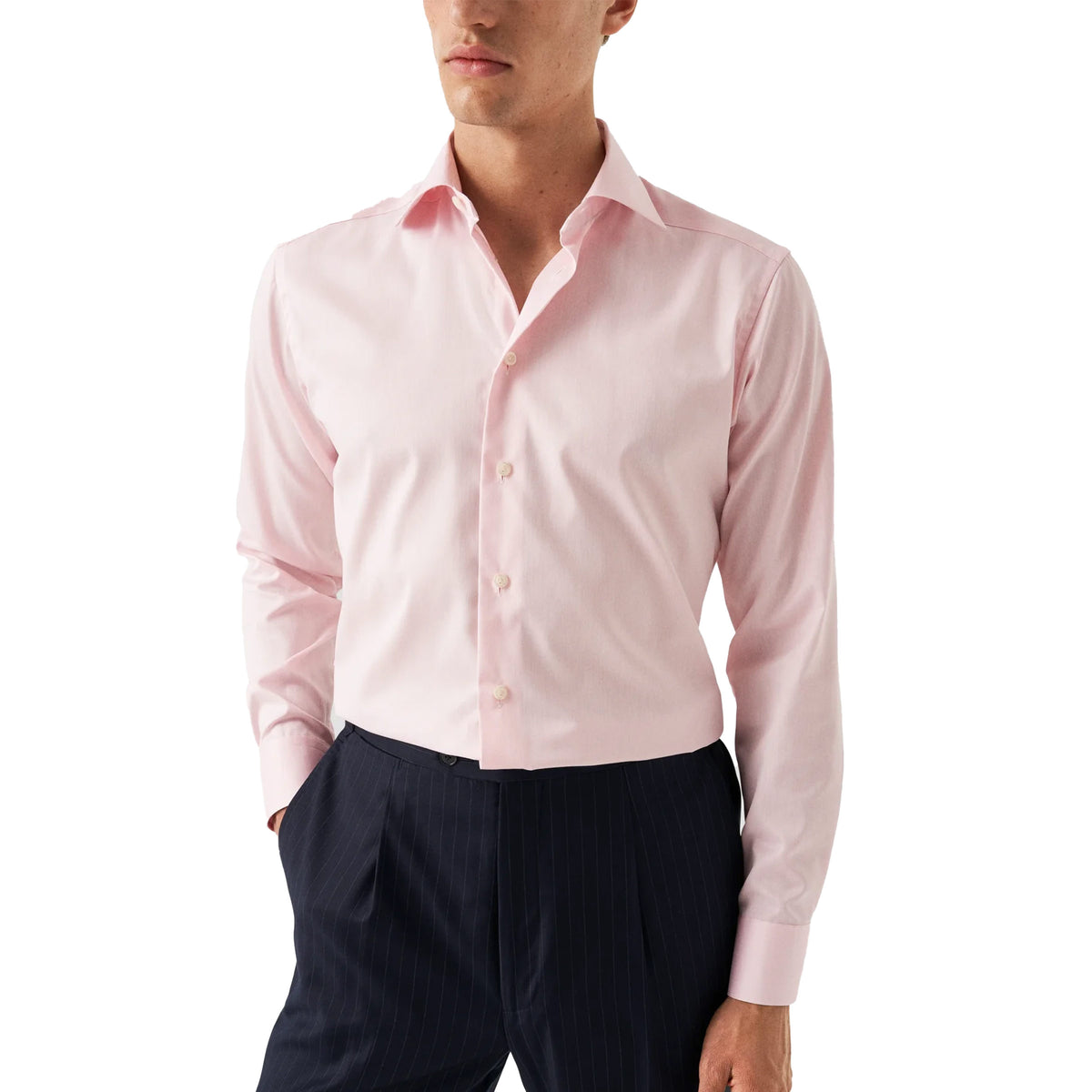 Eton - Pink Signature Twill Shirt Slim Fit Shirt L/S SHIRTS Eton