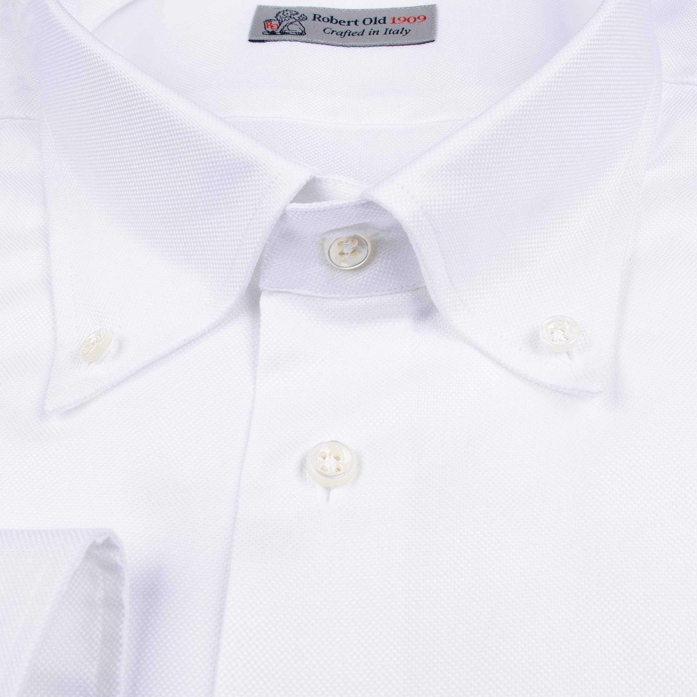 Robert Old - White Italian Oxford Cotton Shirt L/S SHIRTS Robert Old
