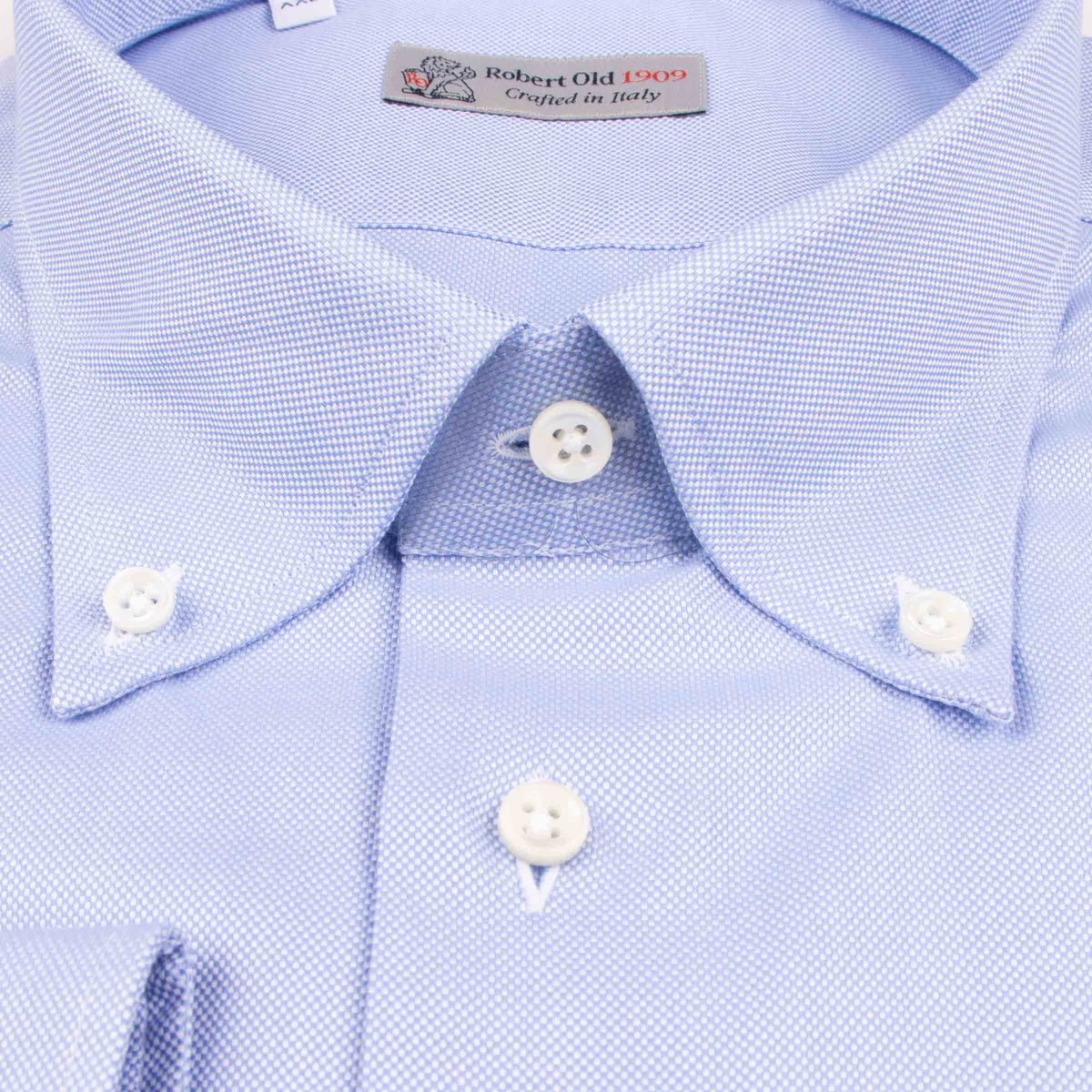 Blue Italian Oxford Cotton Shirt L/S SHIRTS Robert Old