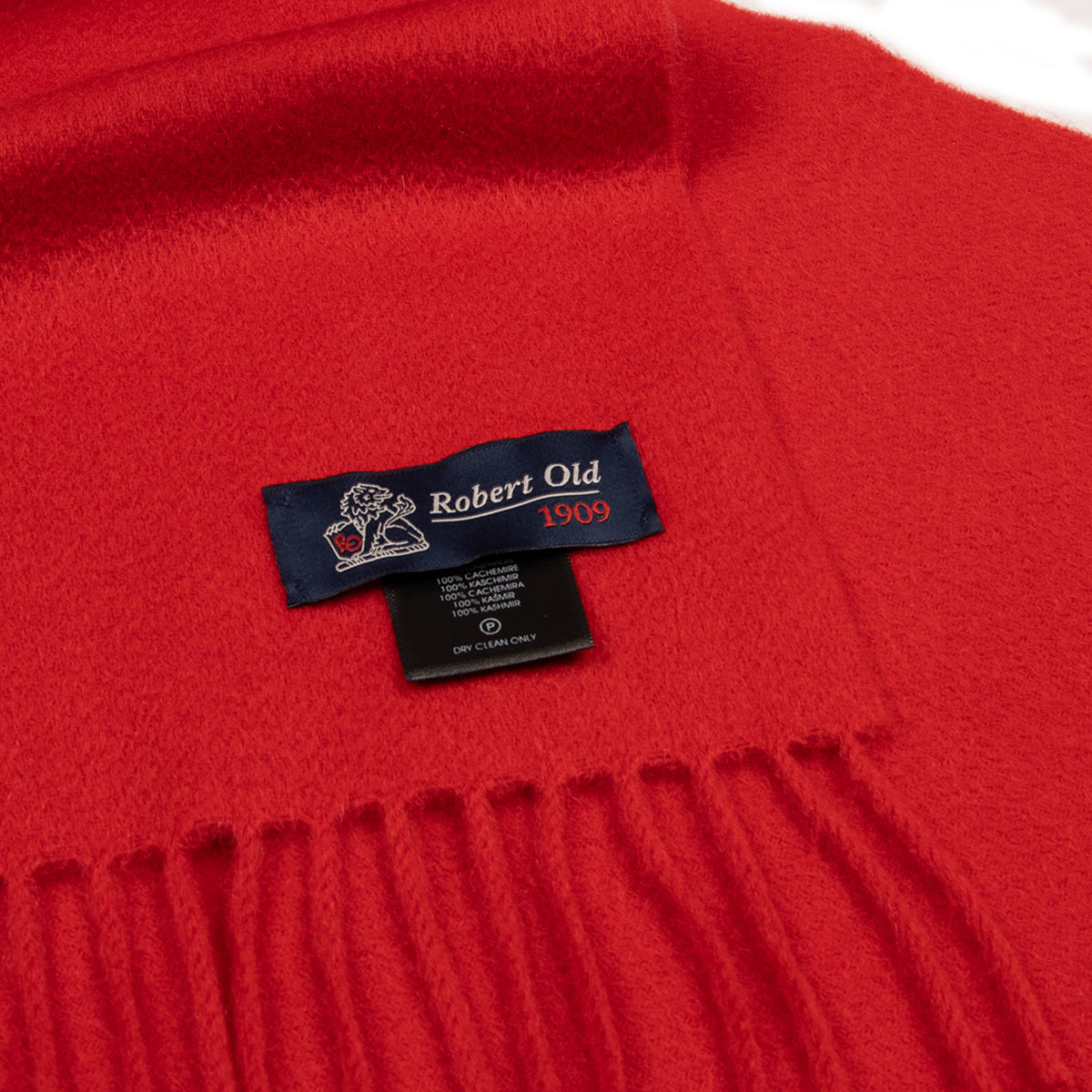 Robert Old - Red Classic Cashmere Scarf SCARVES Robert Old
