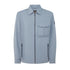 Belstaff - Flint Blue Drome Cotton Gabardine Overshirt BLOUSONS Belstaff