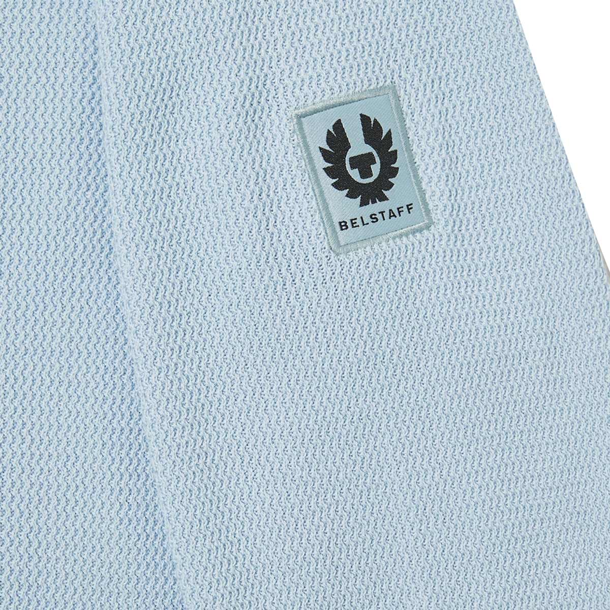 Belstaff - Sky Blue 'Guide' Quarter Zip Sweater KNITWEAR Belstaff