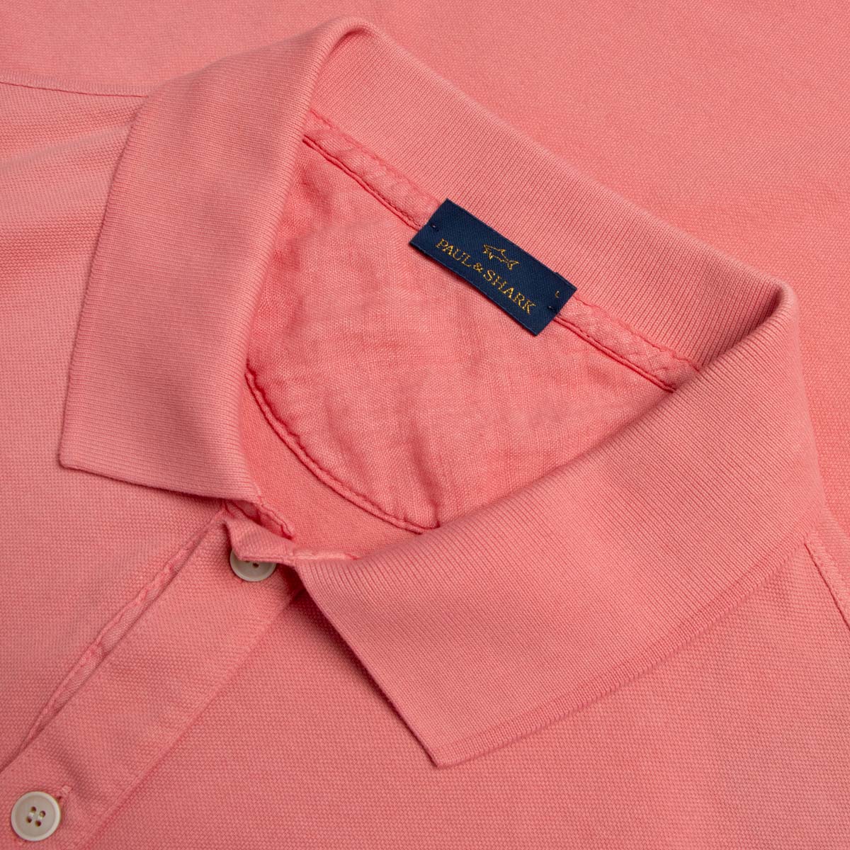 Paul & Shark - Pink Cotton Piqué Polo Shirt S/S POLOS Paul & Shark
