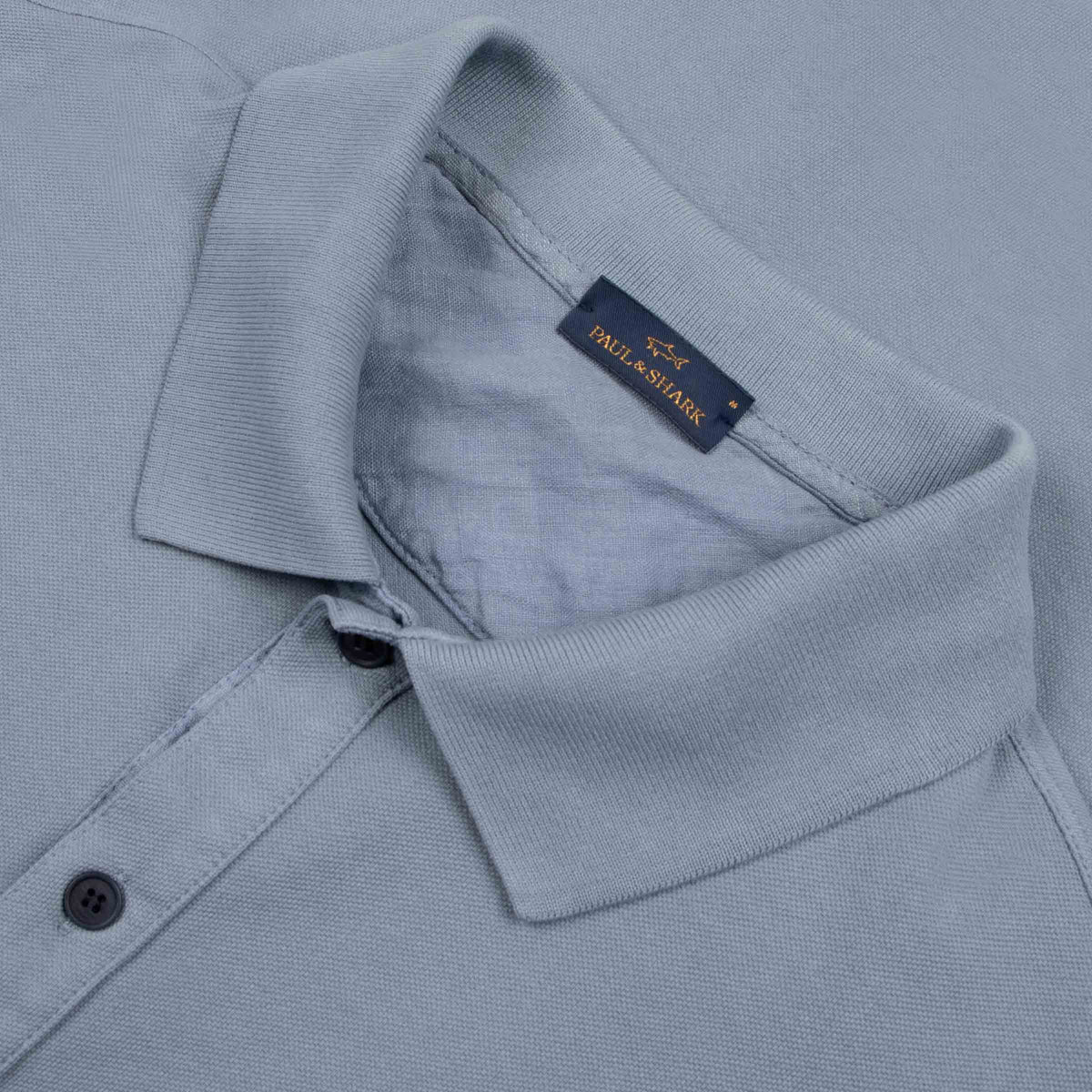 Paul & Shark - Blue Cotton Piqué Polo Shirt S/S POLOS Paul & Shark
