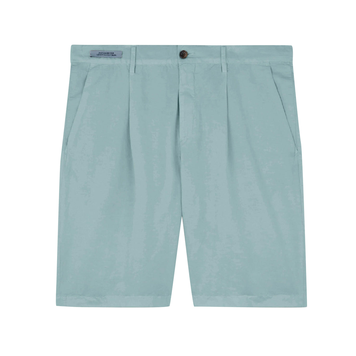Paul & Shark - Ether Blue Linen and Cotton Bermuda Shorts SHORTS Paul & Shark