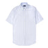 Paul & Shark - Mint and Blue Striped Oxford Cotton Short Sleeve Shirt S/S SHIRTS Paul & Shark