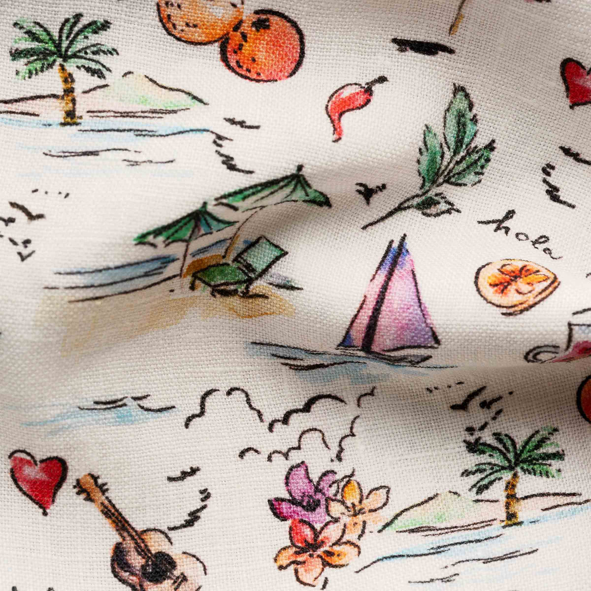 Eton - Sangria Print Soft Slim Fit Linen Shirt L/S SHIRTS Eton