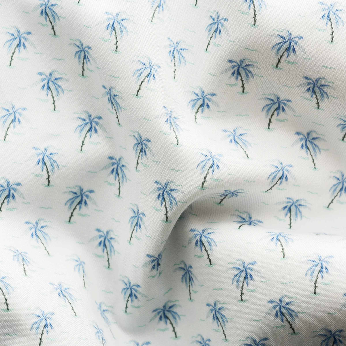 Eton - Blue Palm Motif Signature Twill Contemporary Fit Shirt L/S SHIRTS Eton