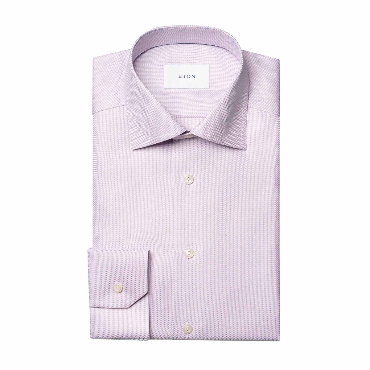 Eton - Pink Herringbone Signature Dobby Contemporary Fit Shirt L/S SHIRTS Eton